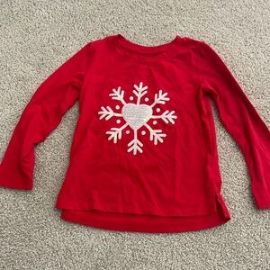 Girls Cat & Jack Christmas Snowflake Long Sleeve 5T